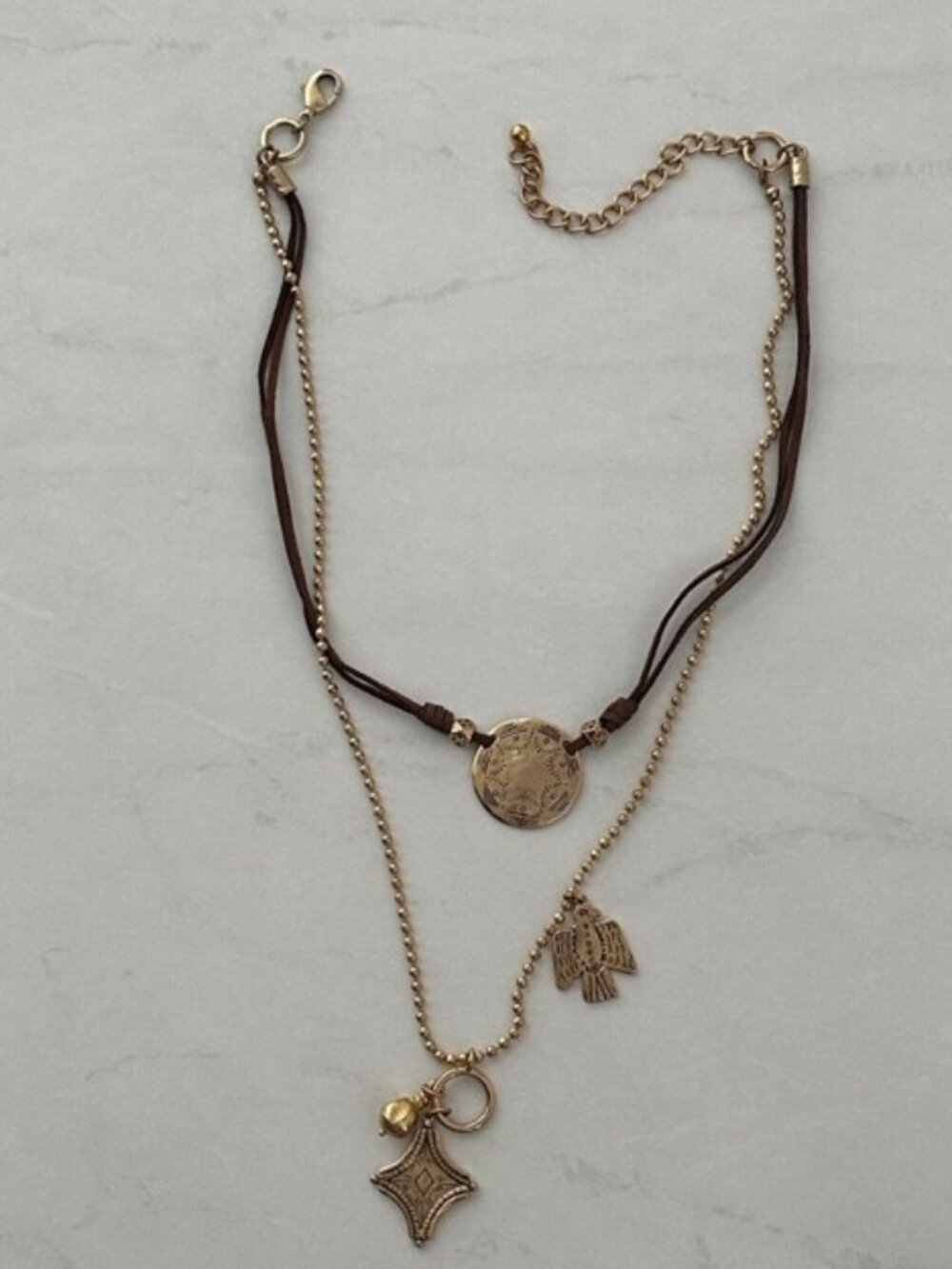 Free People Multi Strand Layered Pendant Necklace - Picture 9 of 9